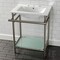 Kingston Brass VPB24187W88 24-Inch Ceramic Console Sink (8-Inch, 3-Hole), White/Brushed Nickel VPB24187W88 - alternate 5
